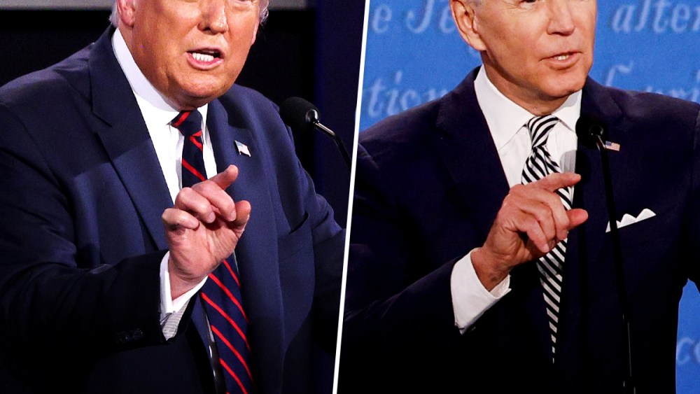 Image: President Donald Trump and Joe Biden during the first presidential debate in Cleveland on Sept. 29, 2020.
