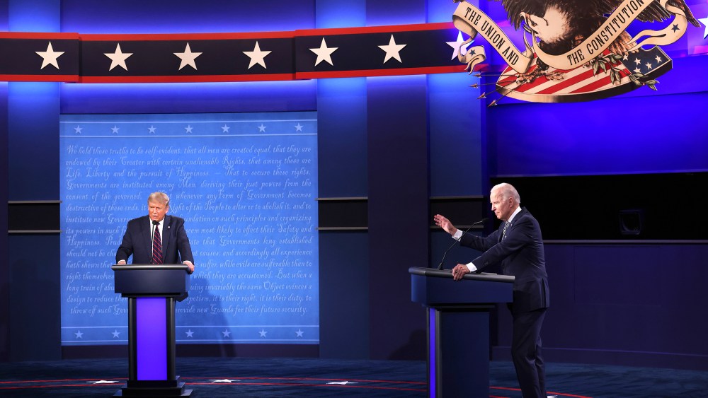 Image: Donald Trump And Joe Biden Participate In First Presidential Debate