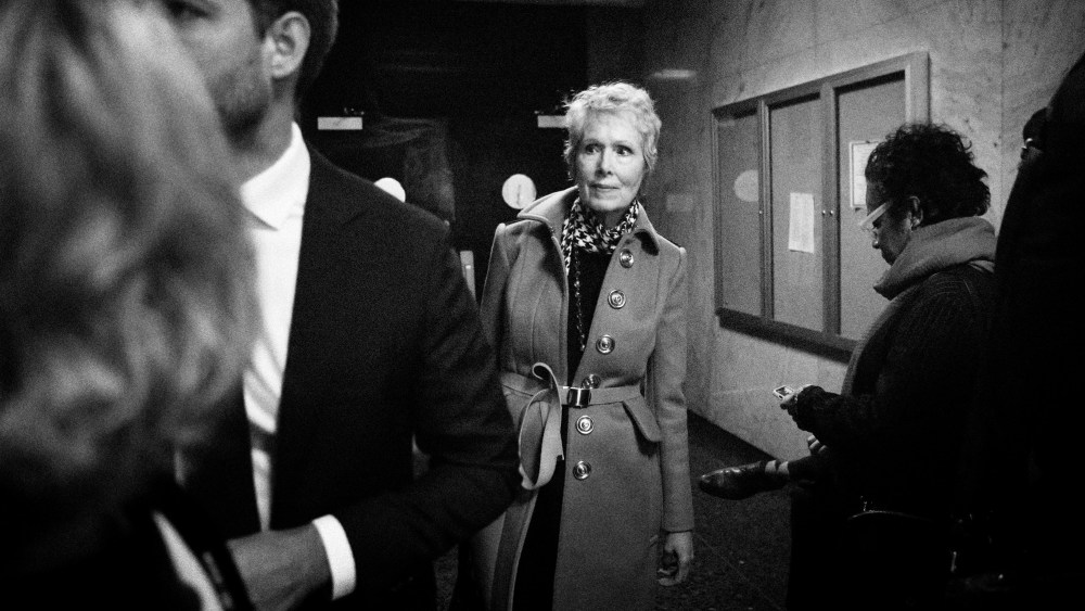 Image: E. Jean Carroll arrives at New York State Supreme Court in Manhattan for a hearing on her lawsuit against President Donald Trump on March 4, 2020.