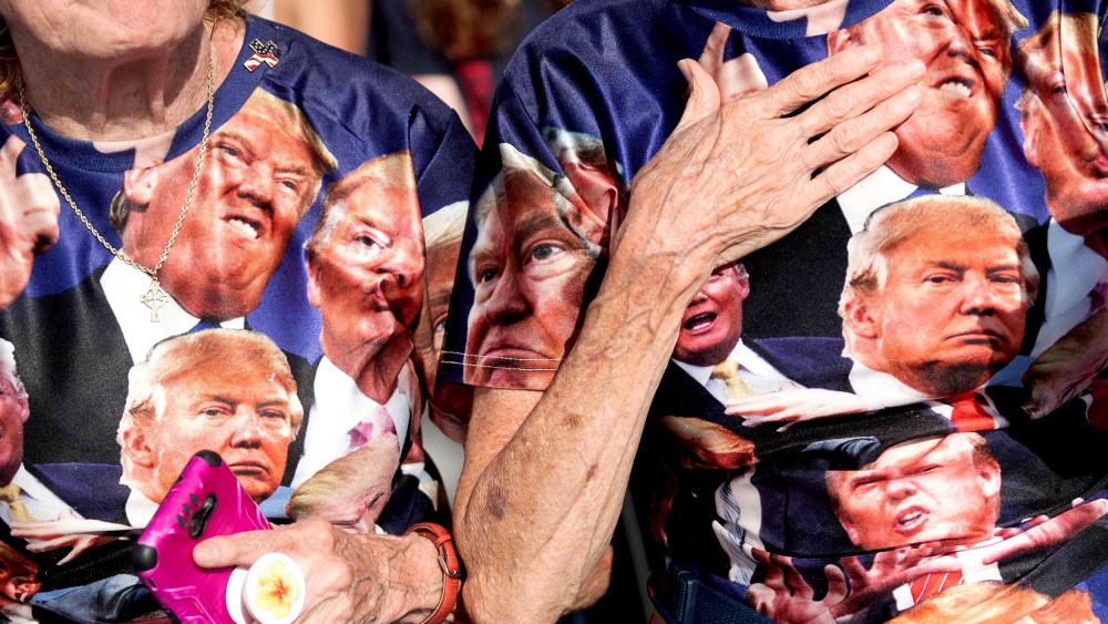 Image: Supporters listen to President Donald Trump during a campaign rally in Ocala, Fla., on Oct. 16, 2020.
