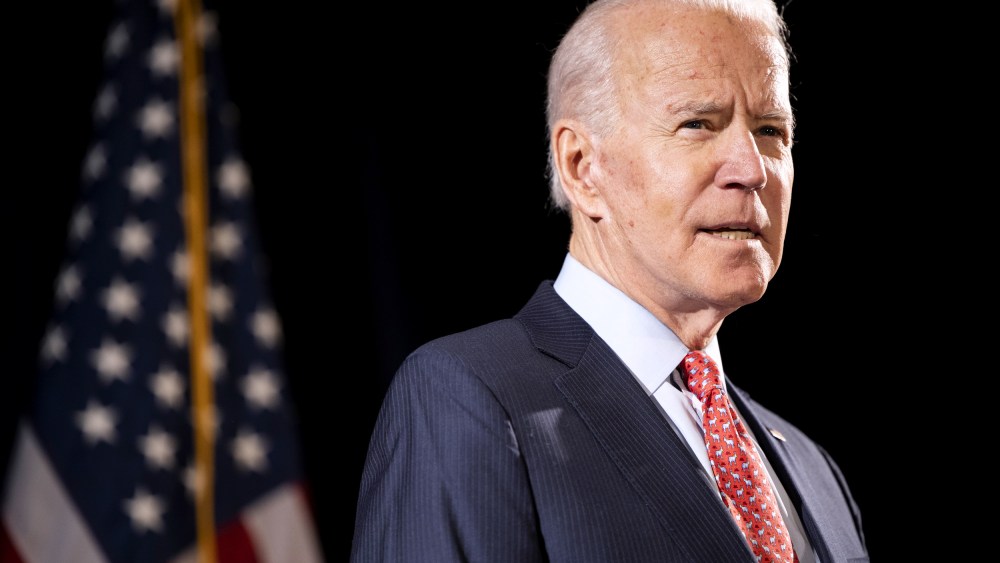 Image: Joe Biden at a press conference in Wilmington, Del., on March 12, 2020.