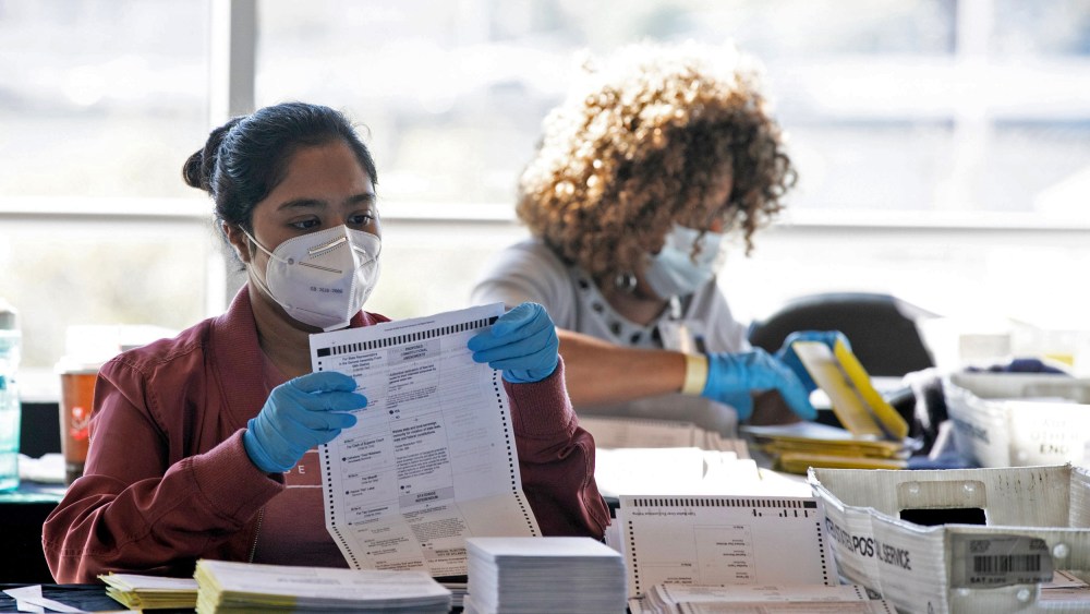 Image: Georgia Election Officials Continue Ballot Counting