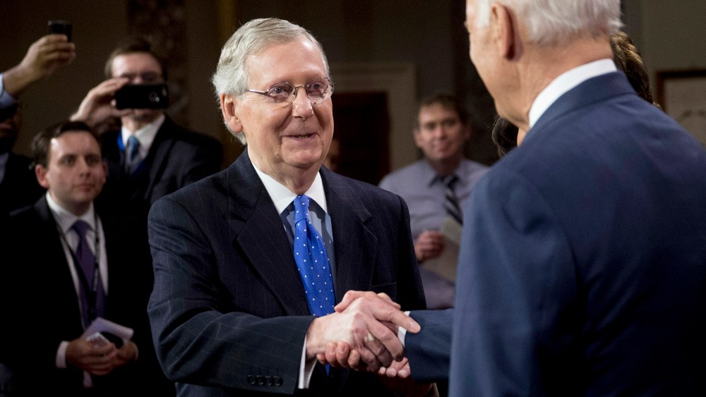 Image: Mitch McConnell, Joe Biden