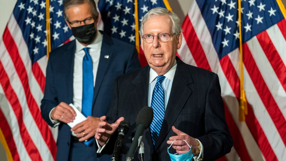 Image: Mitch McConnell, John Thune, Mitch McConnell Mike Pence
