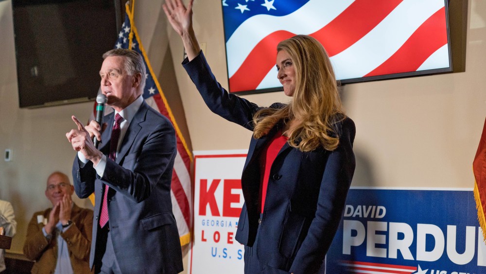 Image: Republican Senators David Perdue And Kelly Loeffler Running For Reelection In A Closely Watched Run-Off Hold Rally