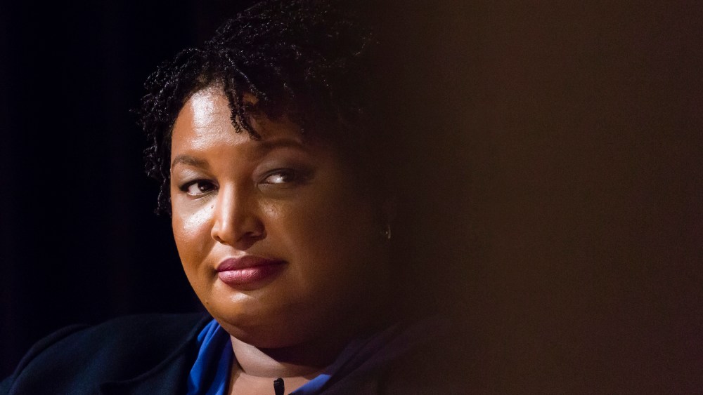 Stacey Abrams at The Carter Center in Atlanta on April 23, 2019.