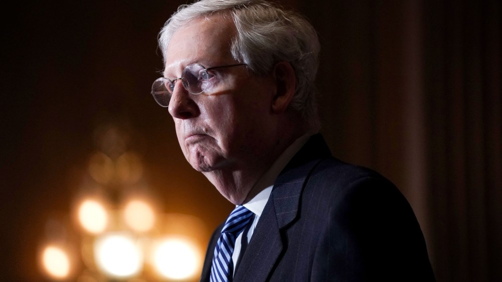 Image: Senate Majority Leader Mitch McConnell at a news conference on Dec. 8, 2020.
