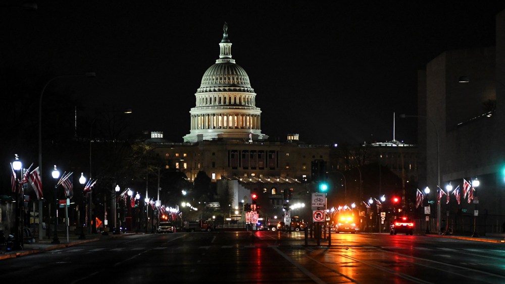 Image: A view shows a road leading to the U.S. Capitol in Washington