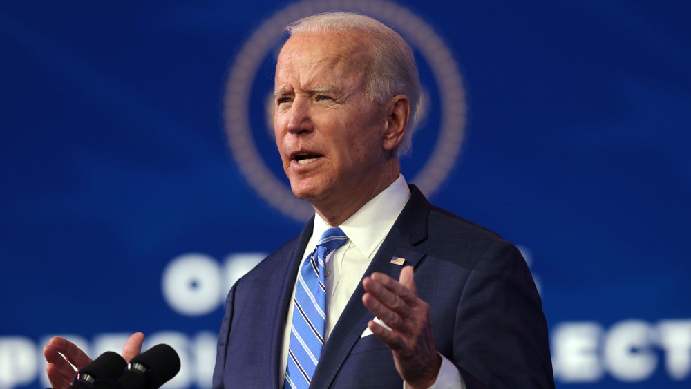 Image: President-elect Joe Biden speaks as he lays out his plan for combating the coronavirus and jump-starting the nation's economy at the Queen theater