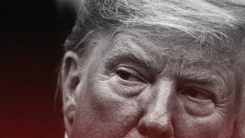 Image of Donald Trump looking to the left.