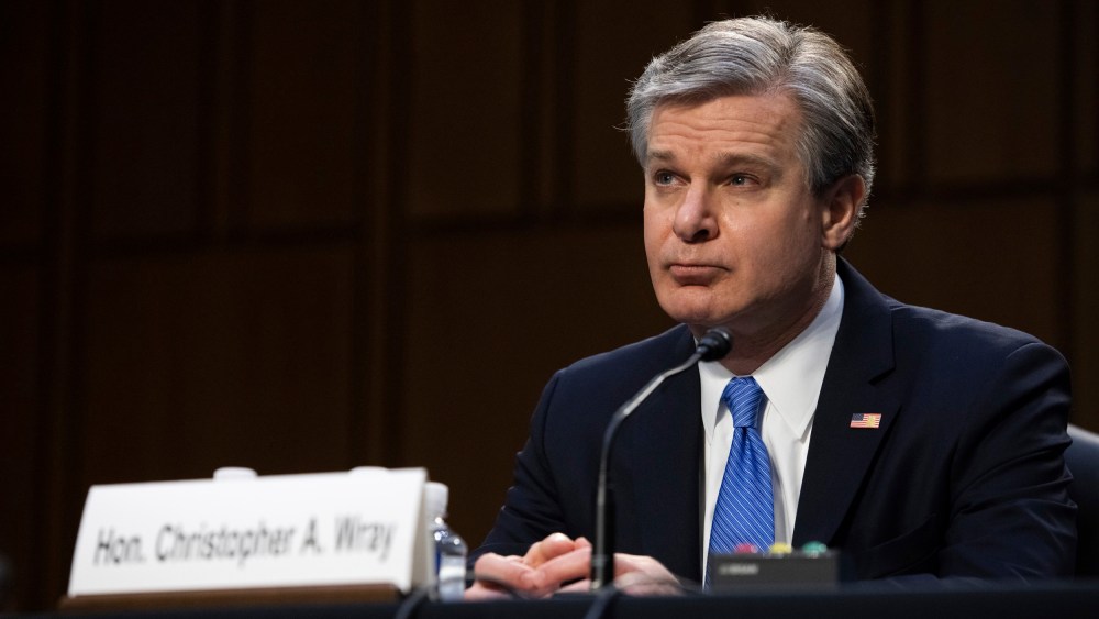 Image: FBI Director Christopher Wray testifies on Capitol Hill