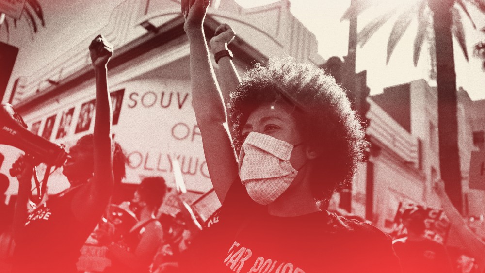 Image: Black Lives Matter protesters marching.