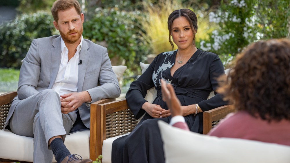 Image: Prince Harry and Meghan interviewed by Oprah Winfrey