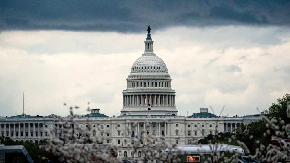 Image: Clouds form above the Capitol on March 28, 2021.