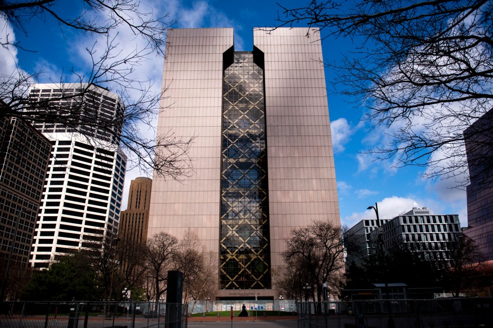 The Hennepin County Government Center on April 14, 2021, in Minneapolis.