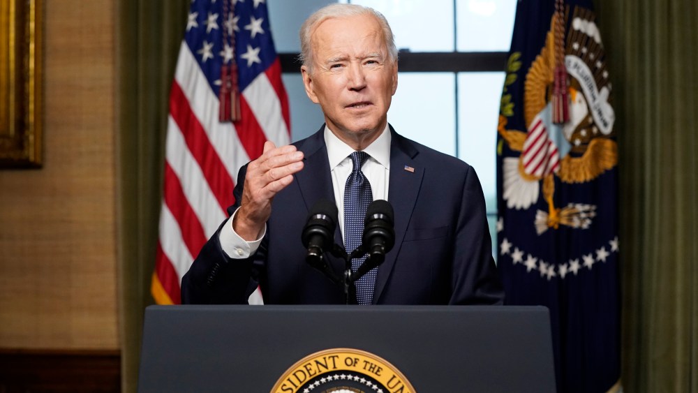 Image: President Biden Delivers Address On Afghanistan From White House Treaty Room