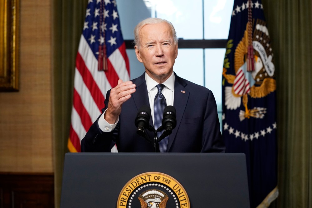 Image: President Biden Delivers Address On Afghanistan From White House Treaty Room