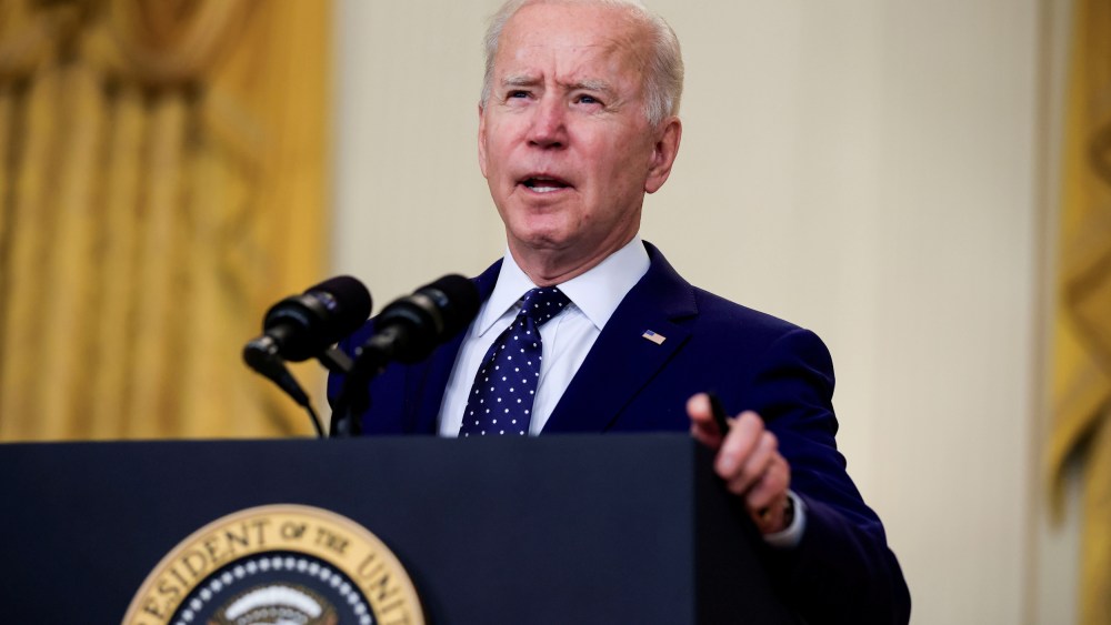 Image: President Biden delivers remarks at the White House in Washington