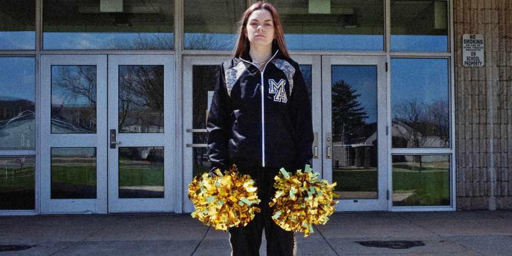 Image: Brandi Levy, a former cheerleader at Mahanoy Area High School, poses in an undated photograph