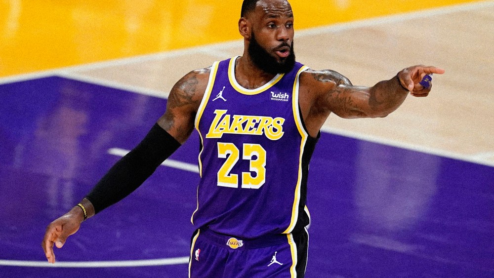 Image: LeBron James of the Los Angeles Lakers on March 18, 2021.