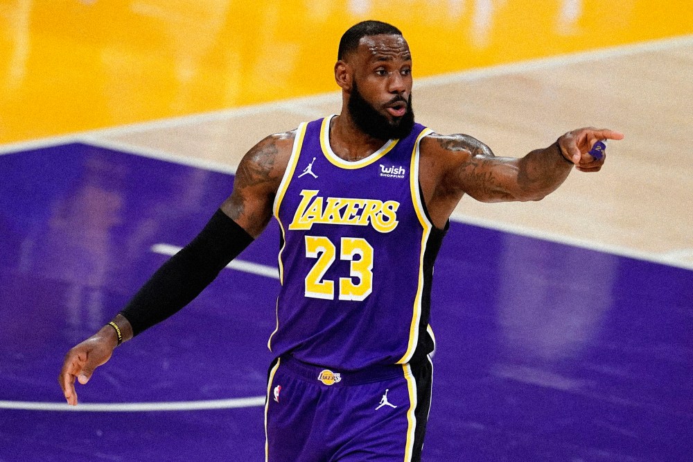 Image: LeBron James of the Los Angeles Lakers on March 18, 2021.