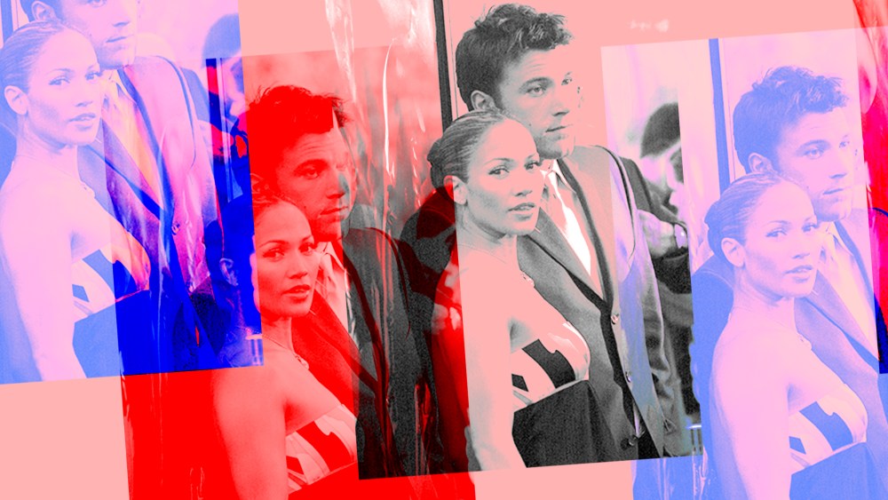 Photo illustration: Photos of Jennifer Lopez and Ben Affleck.
