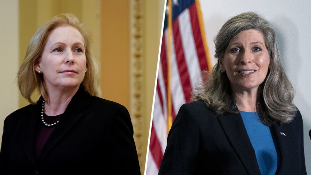 Sen. Kirsten Gillibrand, D-N.Y.; Sen. Joni Ernst, R-Iowa.