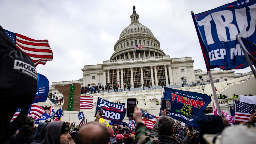 Image: Pro-Trump supporters outside the U.S. Capitol in Washington, DC.