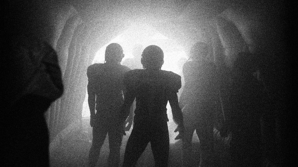 Image: Football players entering the stadium.