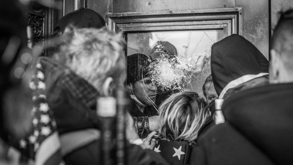 Image: The protesters stormed the historic building, breaking windows and clashing with police outside the U.S. Capitol.