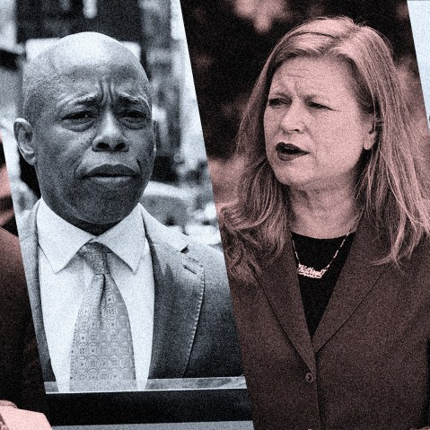 Photo Collage: Andrew Yang, Eric Adams, Kathryn Garcia and Maya Wiley.