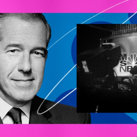 Illustration of MSNBC host Brian Williams.