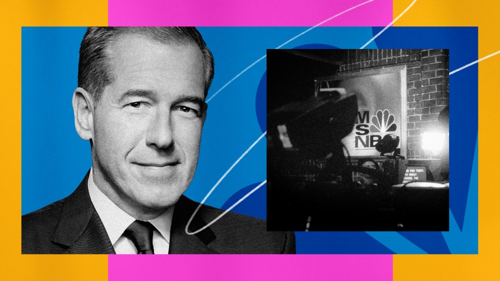 Illustration of MSNBC host Brian Williams.