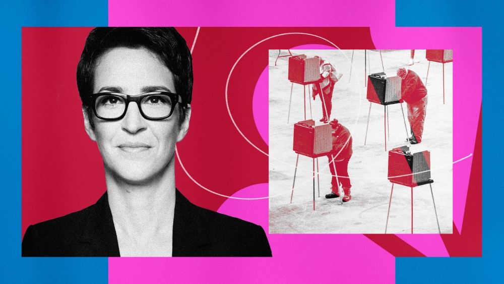 Illustration of MSNBC host Rachel Maddow.