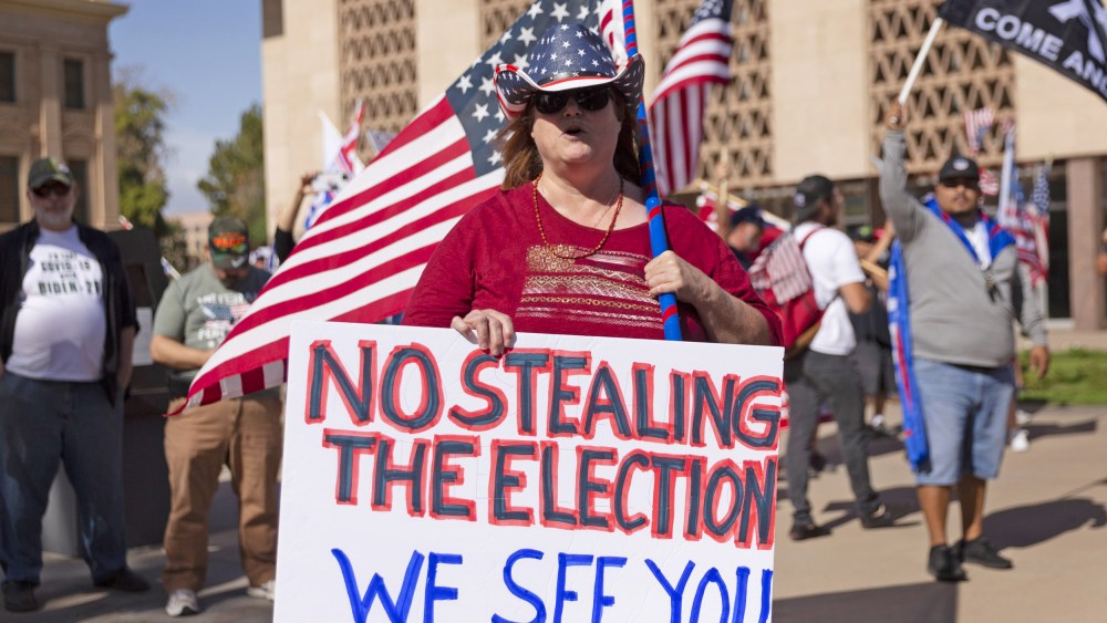 Demonstrators Attend Stop The Steal Rally