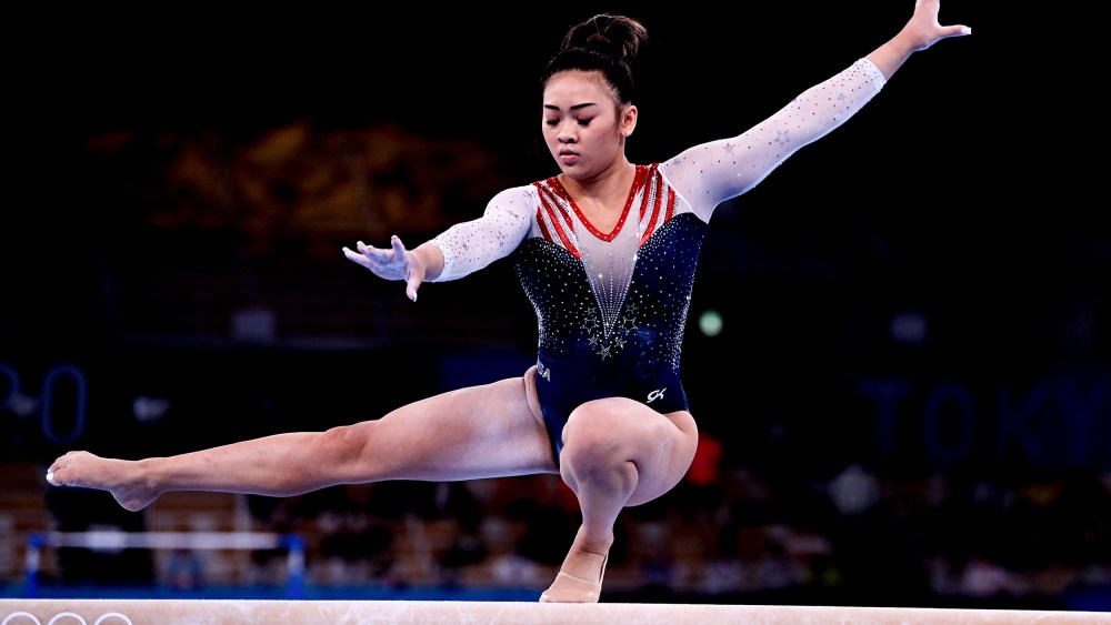 Image: Sunisa Lee of the United States performs on the balance beam at the Tokyo 2020 Olympic Games.