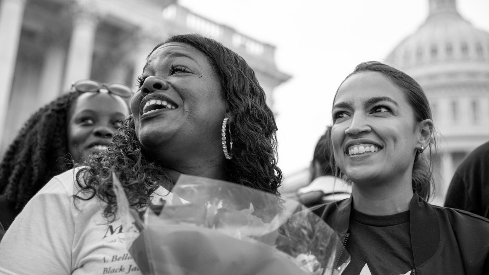 Image: Cori Bush and Alexandria Ocasio-Cortez