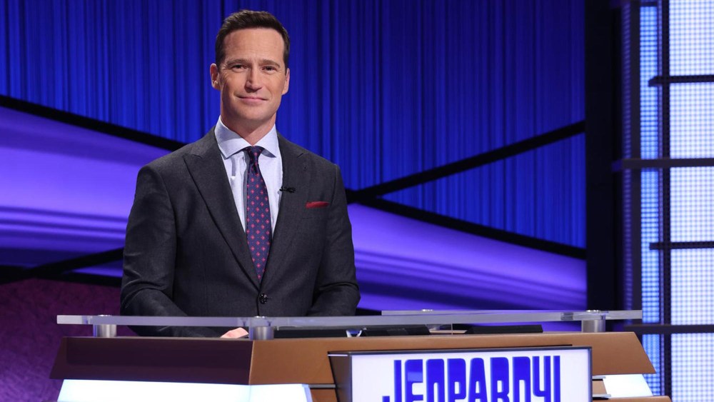 Image: Mike Richards on the set of "Jeopardy."