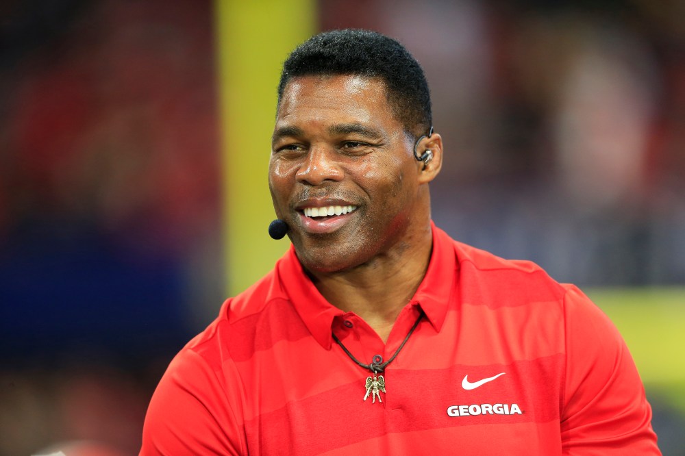 Herschel Walker speaks during the pregame show ahead of the SEC Championship Game between the UGA Bulldogs and the LSU Tigers on Dec. 7, 2019 in Atlanta.