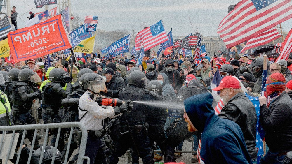 Image: A pro-Trump mob clashes with police and security forces at the Capitol on Jan. 6, 2021.