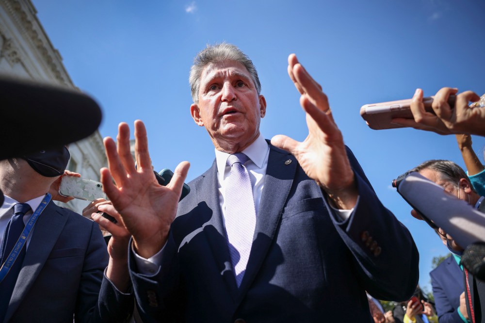Image: Sen. Joe Manchin Holds Press Briefing On New Infrastructure Bill Proposal