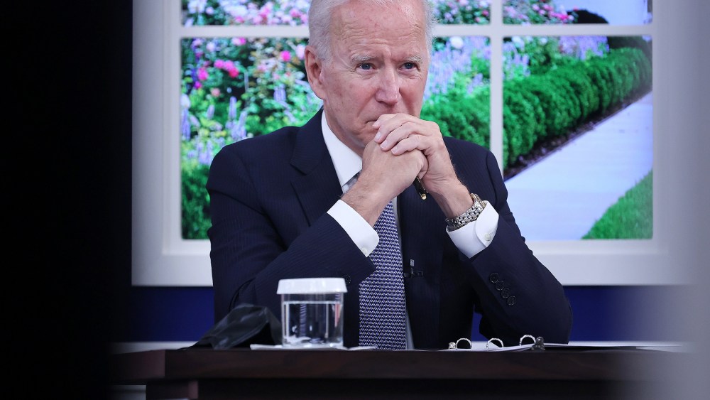 Image: President Joe Biden hosts a meeting with corporate chief executives and members of his cabinet to discuss the looming federal debt limit on Oct. 6, 2021 in Washington.