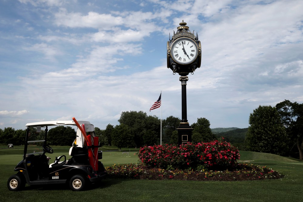 Image: A putting green at the Trump National Golf Club Westcheser in New York in 2016
