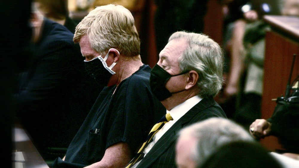 Image: Alec Murdaugh listens to prosecutors during a hearing.