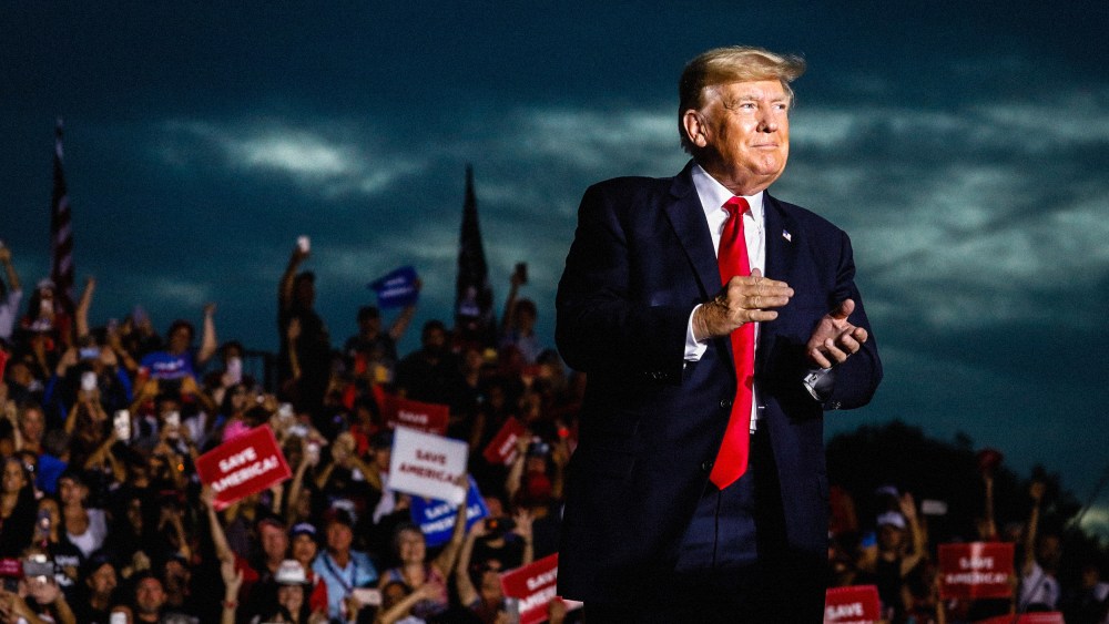 Former President Trump Rallies Supporters In Sarasota, Florida