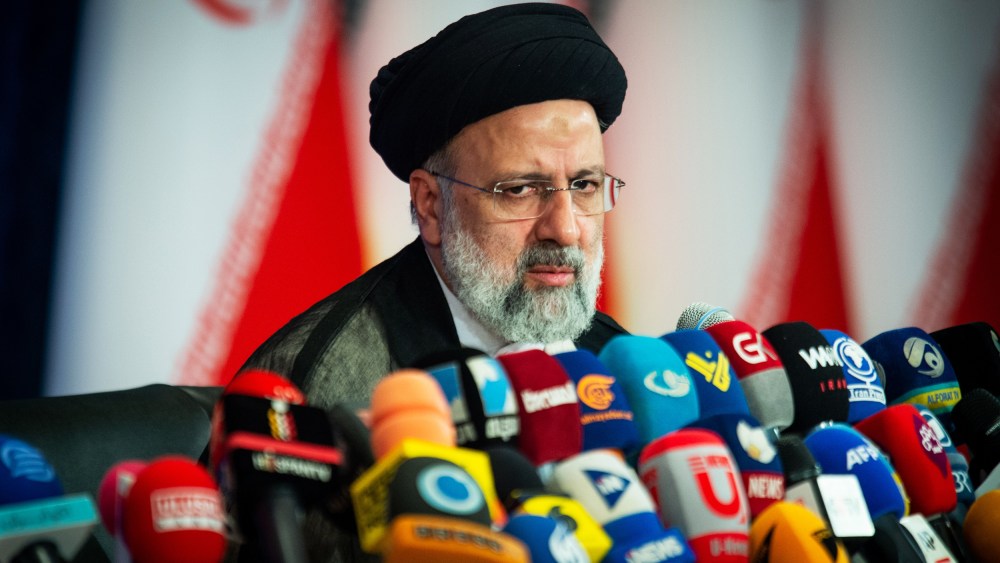 Iranian President Ebrahim Raisi speaks in Tehran on June 21, 2021.