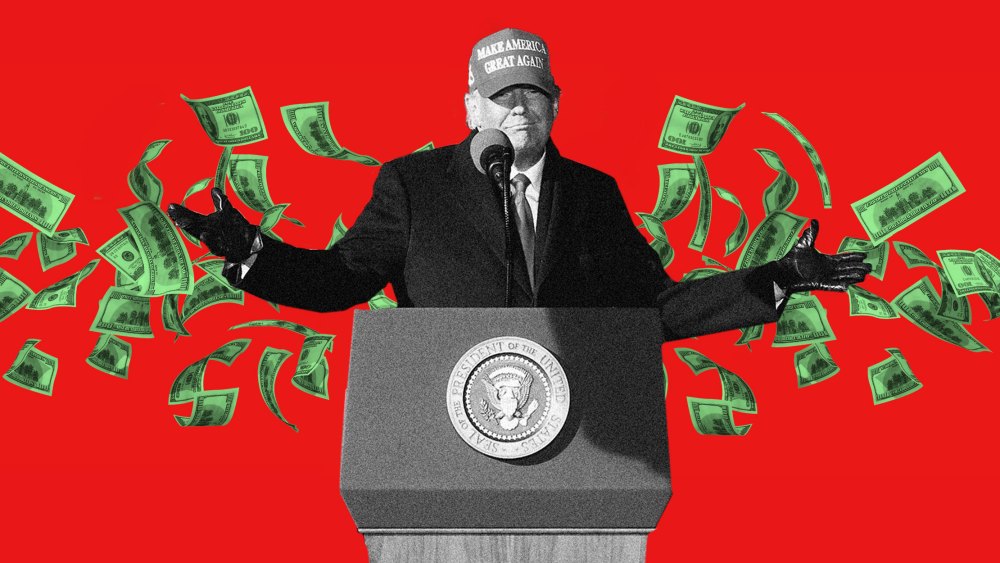 Photo Illustration: The GOP is paying over one million dollars of Trump's legal fees