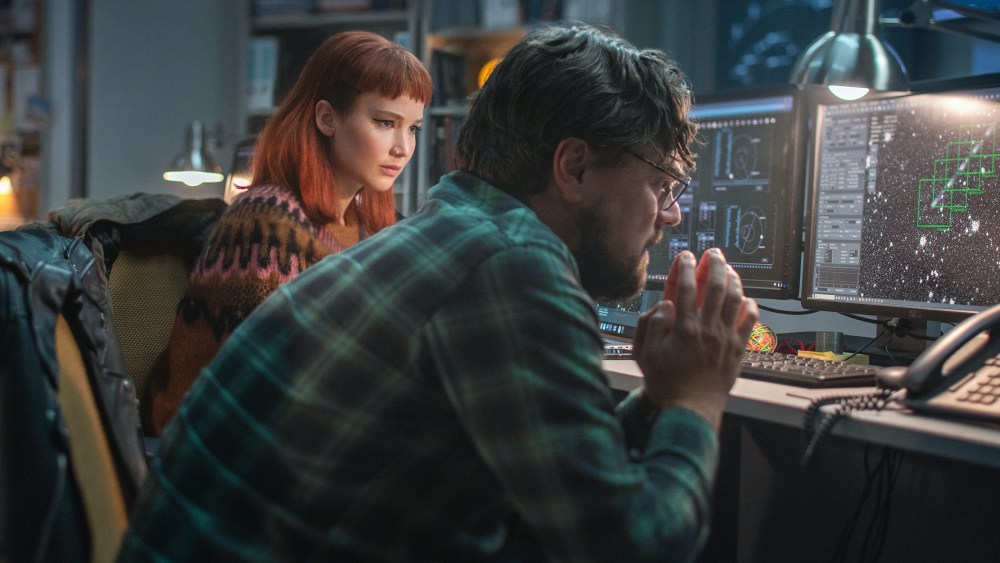 Image: Jennifer Lawrence and Leonardo DiCaprio in a movie still from "Don't Look Up".