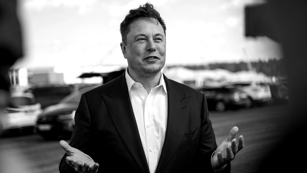 Image: Elon Musk speaking to the press.