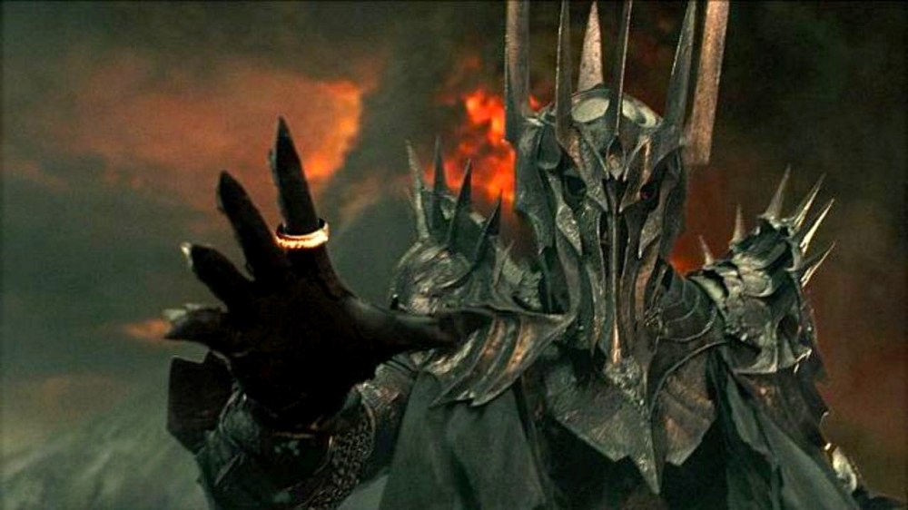 Image: A still from "Lord of the Rings" shows Sauron with the One Ring.